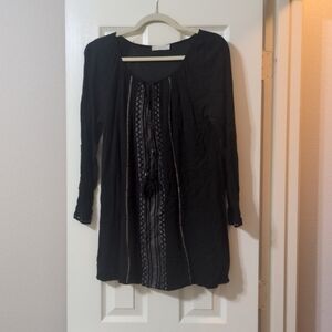 Altar'd State Black Tunic with Embroidery